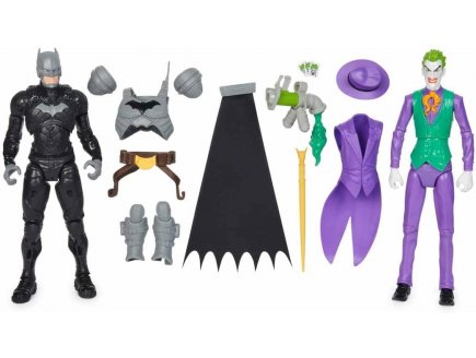 Coffret batman adventure : batman et jocker + 12 accessoires - 2 figurines 30 cm - personnage marvel - Spin master