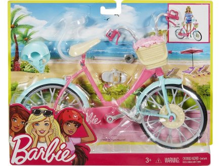 COFFRET BICYCLETTE DE BARBIE + ACCESSOIRES - VELO POUR POUPEE MANNEQUIN - MATTEL - DVX55