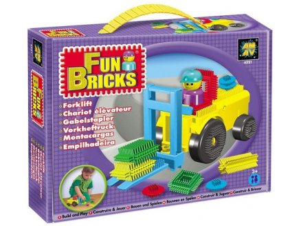 COFFRET CHARIOT ELEVATEUR - FUN BRICKS - 6221 - JEU DE CONSTRUCTION AVEC PICOTS