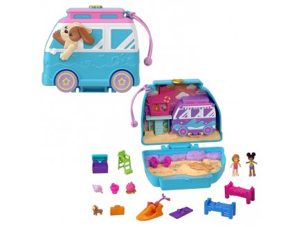 Coffret chiot a la plage polly pocket - Mattel - hrd36 - mini univers poupee, animaux