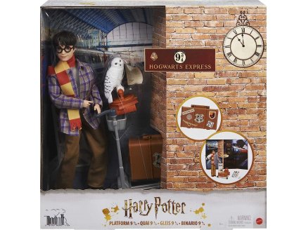 COFFRET COLLECTOR HARRY POTTER QUAI 9 3/4 : HARRY POTTER + CHOUETTE HEDWIGE + ACCESSOIRES - POUPEE - MATTEL GXW31