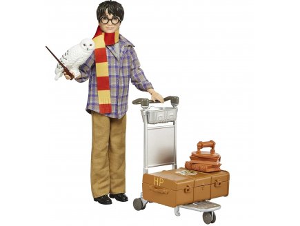 Coffret collector harry potter quai 9 3/4 : harry potter + chouette hedwige + accessoires - poupee - Mattel gxw31