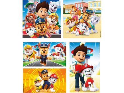 Coffret de 10 puzzles enfant Pat Patrouille chien et vhicule 18 - 30 - 48 - 60 - pices - Paw Patrol