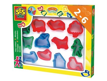 Coffret de 12 moules emporte pièces pate a modeler - Ses créative - 00884