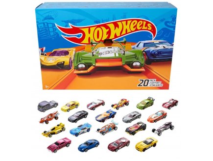 Coffret de 20 v�hicules Hot Wheels - Mattel - petites voitures metal