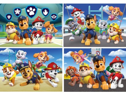 Coffret de 4 puzzles enfant Pat Patrouillle chien en mission 2 x 20 pièce et 2 x 60 pièces - Clementoni - 24801