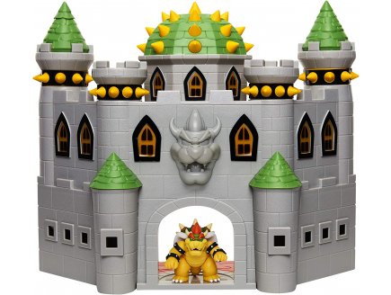 Coffret deluxe grand chateau de bowser 2 niveaux avec sons -  figurine Nintendo articule - super mario jakks