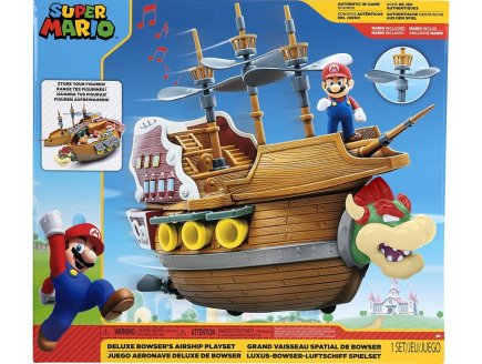 COFFRET DELUXE GRAND VAISSEAU SPATIAL DE BOWSER AVEC SONS - FIGURINE NINTENDO ARTICULE - SUPER MARIO JAKKS