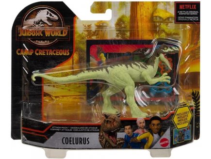 COFFRET DINOSAURE ATTAQUE CELURO - COELURUS - JURASSIC WORLD - MATTEL