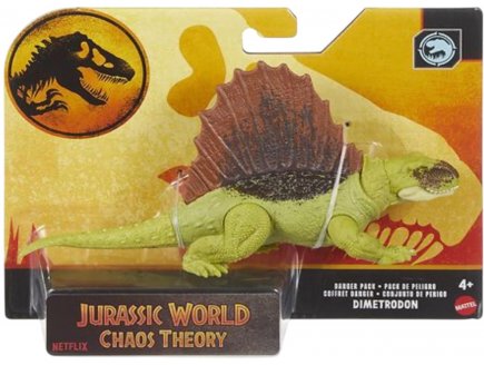 Coffret Dinosaure Chaos Theory : Dimetrodon - Danger Pack - Dino articulé 19 cm - Jurassic World - Mattel JCL48