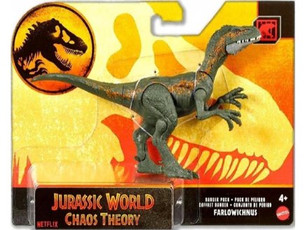 Coffret Dinosaure Chaos Theory : Farlowichnus - Danger Pack - Dino articulé 19 cm - Jurassic World - Mattel JDW31