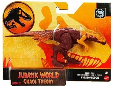 Coffret Dinosaure Chaos Theory : Hypsilophodon - Danger Pack - Dino articulé 19 cm - Jurassic World - Mattel JCL47