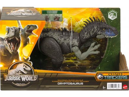 COFFRET DINOSAURE DRYPTOSAURUS - ARTICULE ET SONORE - DINO TRACKERS - JURASSIC WORLD - MATTEL HLP15