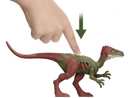 Coffret dinosaure extreme damage coelurus - dino articule 19 cm - jurassic world - Mattel