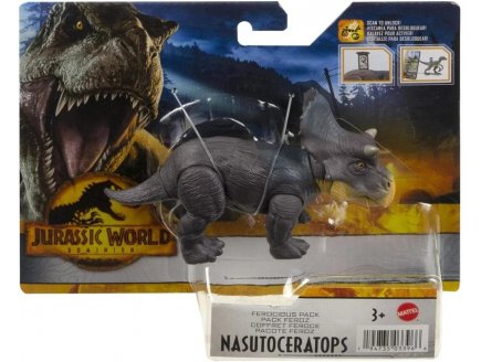 COFFRET DINOSAURE FEROCE NASUTOCERATOPS - JURASSIC WORLD - MATTEL