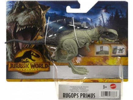 COFFRET DINOSAURE FEROCE RUGOPS PRIMUS - JURASSIC WORLD - MATTEL