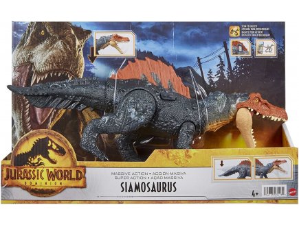 COFFRET DINOSAURE MEGA ACTION : SIAMOSAURUS - ARTICULE - DINO DOMINION - JURASSIC WORLD - MATTEL HDX51