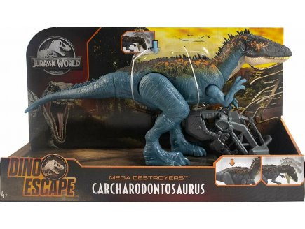 COFFRET DINOSAURE MEGA DESTRUCTEURS : CARCHARODONTOSAURUS - ARTICULE - DINO ESCAPE - JURASSIC WORLD - MATTEL HCM04