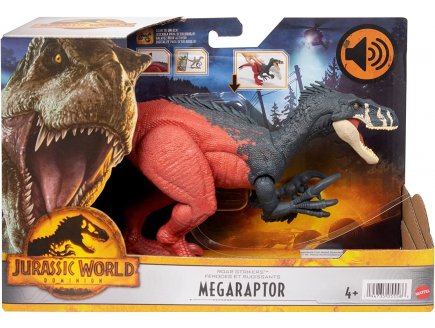 COFFRET DINOSAURE MEGARAPTOR - ARTICULE ET SONORE - DINO DOMINION - JURASSIC WORLD - MATTEL HGP79