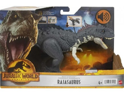 COFFRET DINOSAURE RAJASAURUS - ARTICULE ET SONORE - DINO ATTAQUE - JURASSIC WORLD - MATTEL HDX45