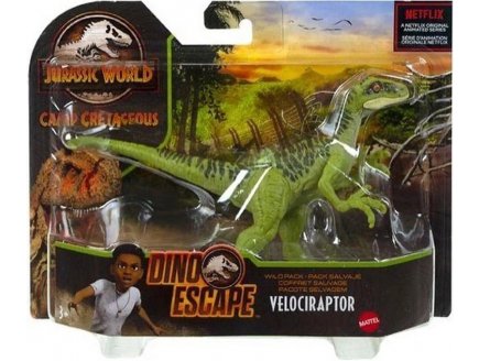 COFFRET DINOSAURE SAUVAGE VELOCIRAPTOR - JURASSIC WORLD - MATTEL