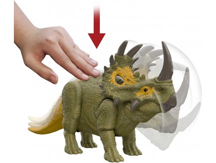 Coffret dinosaure sinoceratops - articule et sonore - dino attaque - jurassic world - Mattel hdx43