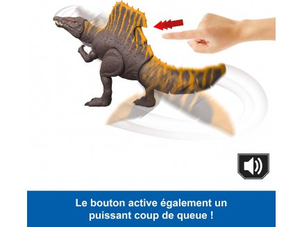 Coffret dinosaure Spinosaurus 55 cm - Articule avec son- Dino se déchaine en continu - Jurassic World - Mattel JGB57