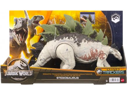 COFFRET DINOSAURE : STEGOSAURUS - ARTICULE - DINO TRACKERS - JURASSIC WORLD - MATTEL HLP24