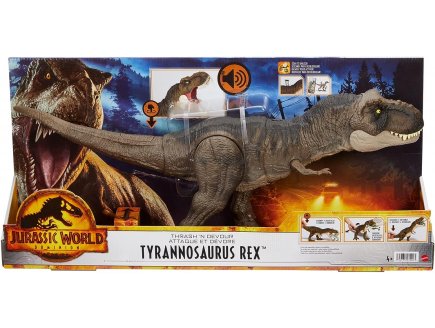 COFFRET DINOSAURE T-REX MOSEURE EXTREME - ARTICULE ET SONORE - DINO ATTAQUE SUPREME - JURASSIC WORLD - MATTEL HDY55