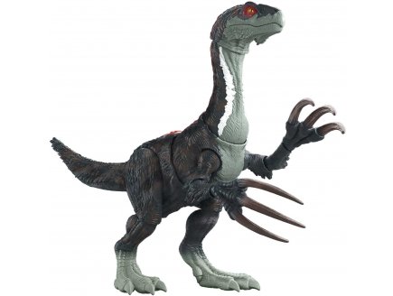 Coffret dinosaure therizinosaurus 40 cm - articule + bruitage attaque - dino dominion - jurassic world - Mattel gwd65