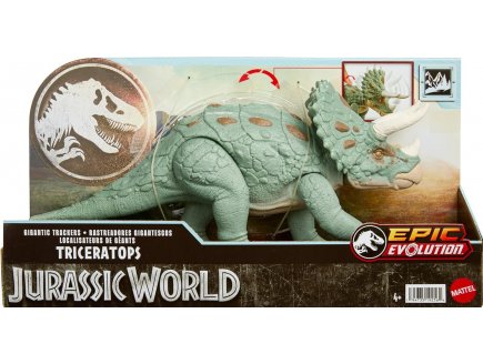 COFFRET DINOSAURE : TRICERATOPS - ARTICULE - DINO EPIC EVOLUTION - JURASSIC WORLD - MATTEL HTK79