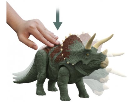 Coffret dinosaure triceratops - articule et sonore - dino attaque - jurassic world - Mattel hdx34