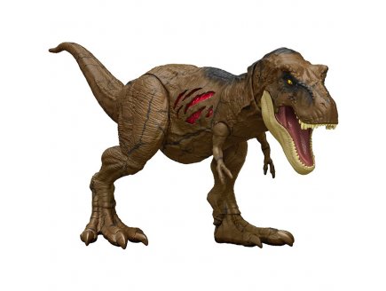 Coffret dinosaure tyrannosaurus rex 43 cm - articule  - dino extreme damage - jurassic world - Mattel hgc19