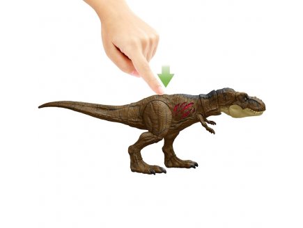 Coffret dinosaure tyrannosaurus rex 43 cm - articule  - dino extreme damage - jurassic world - Mattel hgc19