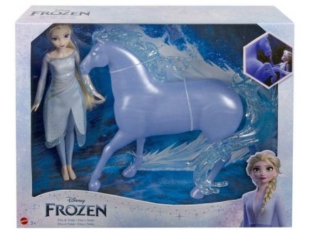 COFFRET DISNEY FROZEN POUPEE ELSA & CHEVAL NOKK - LA REINE DES NEIGES 2 - MATTEL - HLW58
