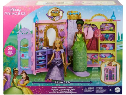 COFFRET DISNEY PRINCESSE : LE DRESSING 61 CM TRANPORTABLE + 25 ACCESSOIRES - MATTEL - HXC20