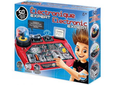 COFFRET ELECTRONIQUE EXPERT - 50 MONTAGES DE CIRCUITS - APPRENTI ELECTRICIEN - BUKI SCIENCES - 7160