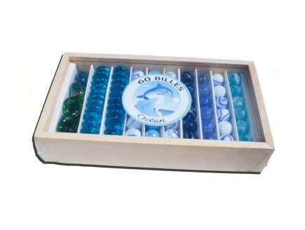 Coffret en bois de 60 billes Ocan - Kim play - Jeu de recreation, adresse
