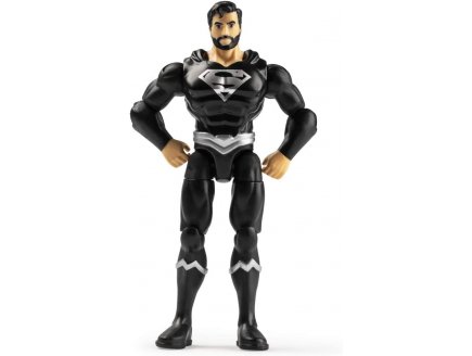 Coffret figurine superman noir 10 cm avec 3 accessoires mystere - dc - Spin master