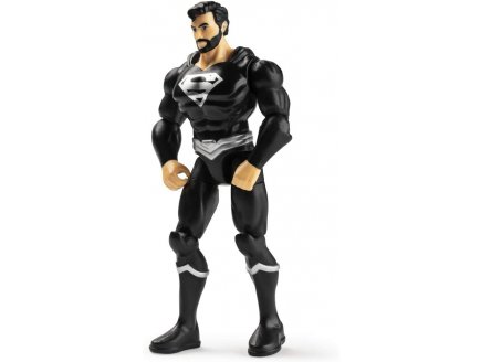 Coffret figurine superman noir 10 cm avec 3 accessoires mystere - dc - Spin master