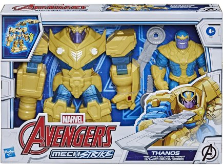 COFFRET FIGURINE THANOS 22.5 CM AVEC ARMURE D'INFINITE - AVENGERS MECH STRIKE SUPER-HEROS - F0264