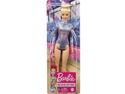 Coffret gymnastique : 2 massues et 1 ruban avec poup�e Barbie - Poup�e mannequin - Mattel - GTN65
