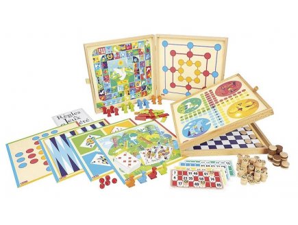 COFFRET JEUX DE SOCIETE CLASSIQUES 150 REGLES - JEUJURA - 8124 - MALETTE MULTI-JEUX