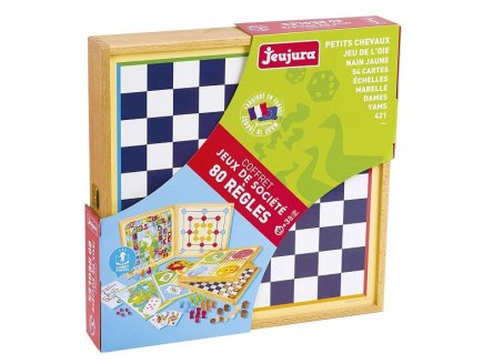 Coffret jeux de societe classiques 150 regles - Jeujura - 8124 - malette multi-jeux