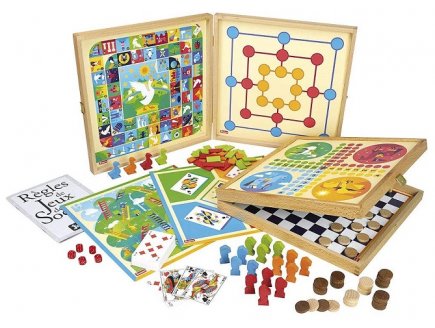 COFFRET JEUX DE SOCIETE CLASSIQUES 80 REGLES - JEUJURA - 8120 - MALETTE MULTI-JEUX