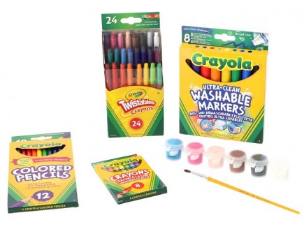Coffret l'essentiel du coloriage 59 pieces - feutres, crayons, peinture - Crayola - dessin