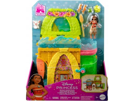 Coffret la Maison sur L'ile de Moana de Vaiana 28 cm transformable + 1 figurine + 9 accessoires - Mattel - JDP60