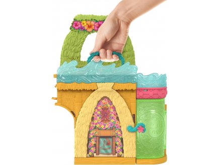 Coffret la Maison sur L'ile de Moana de Vaiana 28 cm transformable + 1 figurine + 9 accessoires - Mattel - JDP60