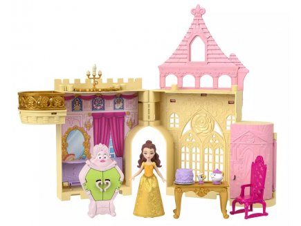 COFFRET LE CHATEAU DE BELLE AVEC FIGURINES ET ACCESSOIRES - DISNEY PRINCESSE - MAISON POUPEE