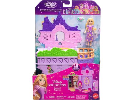 Coffret le chateau : Tour de de Raiponce 28 cm transformable + 1 figurine + Accessoires - Mattel - JDP61